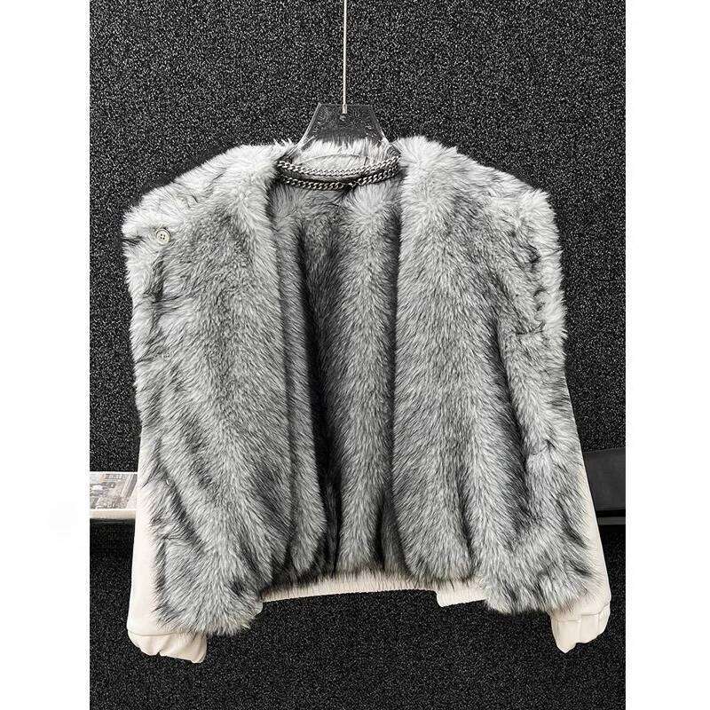 Men's 2025 Winter New Thickened Warm Motorcycle Eco-friendly Double-sided Wear PU Jackets Faux Fur Integrated Coats Z260313