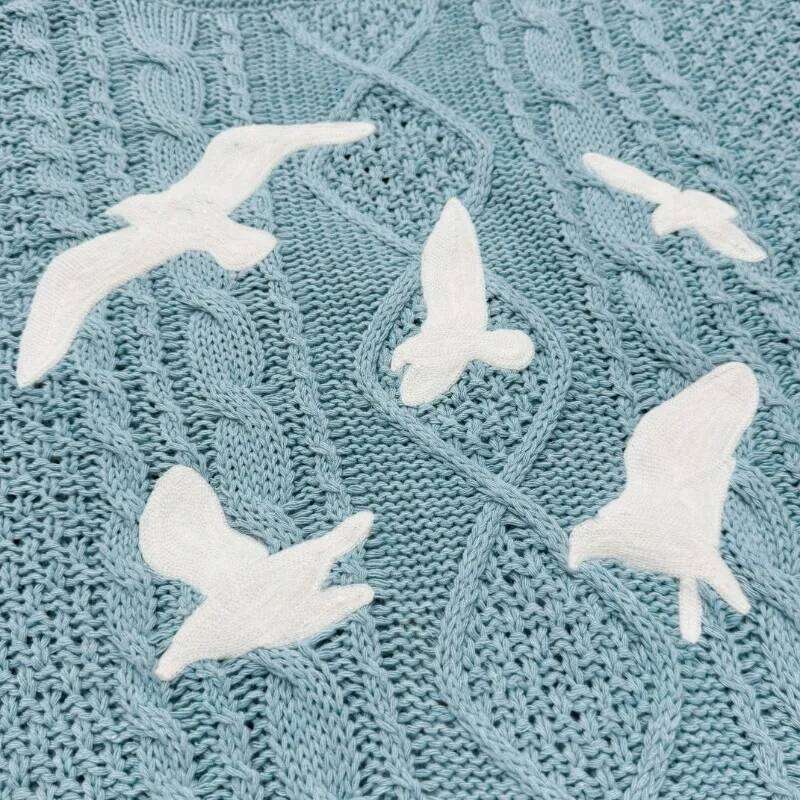 Autumn 1989 Blue Cotton Knitted 2023 Casual Sweater Mujer Winter Slight Strech Loose Fit Cardigan Women Tops Y2k Z260313