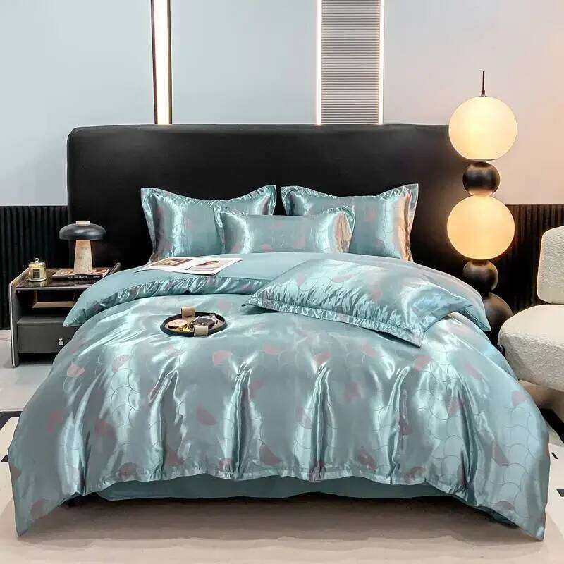 2024 skin-friendly high-count soft and silky AB version - new light European jacquard four-piece set bed sheet style H260312 - view 6