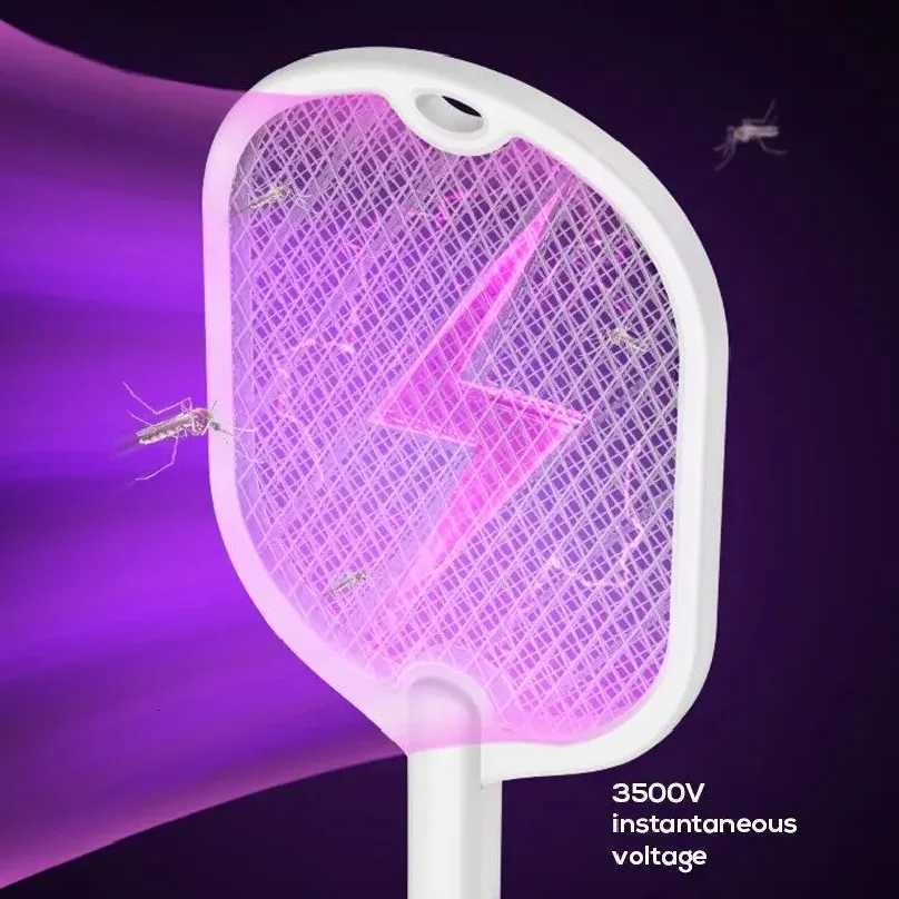 3 In 1 Electric Mosquito Swatter Mosquito Killer Lamp Killer Insect Killer 3000V Type-C Rechargeable Mosquito Killer Fly Killer H260313