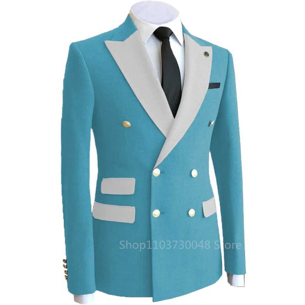 Wedding Men Suits XS-6XL Blazer Bridegroom Business Groom Wear Tuxedo Jacket Formal Costume Homme Party Double Breasted Coat M260313