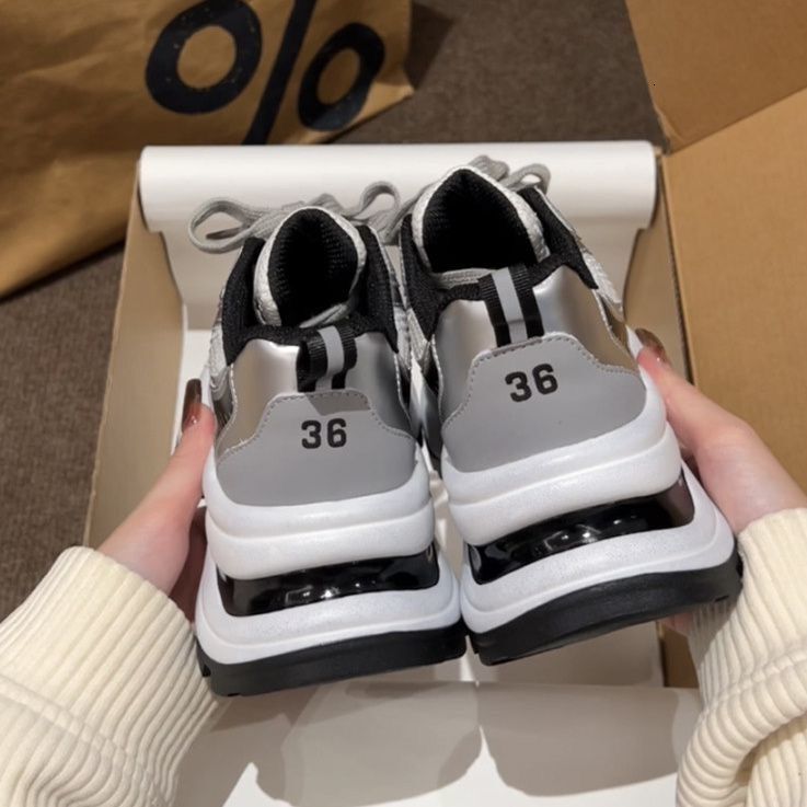 2026 New Trendy Shoes Designer Shoes Dad Shoes Versatile Thick-Soled Height-Increasing Hot-Selling Casual Sports Shoes Trendy Shoes