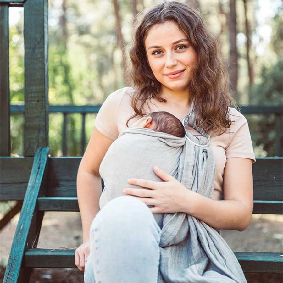 Ergonomic Dual Ring Baby Bib with Adjustable Straps Newborn Feeding Smock Anti-Spill Drool Bibs for Infant Comfort Parenting bag X260313