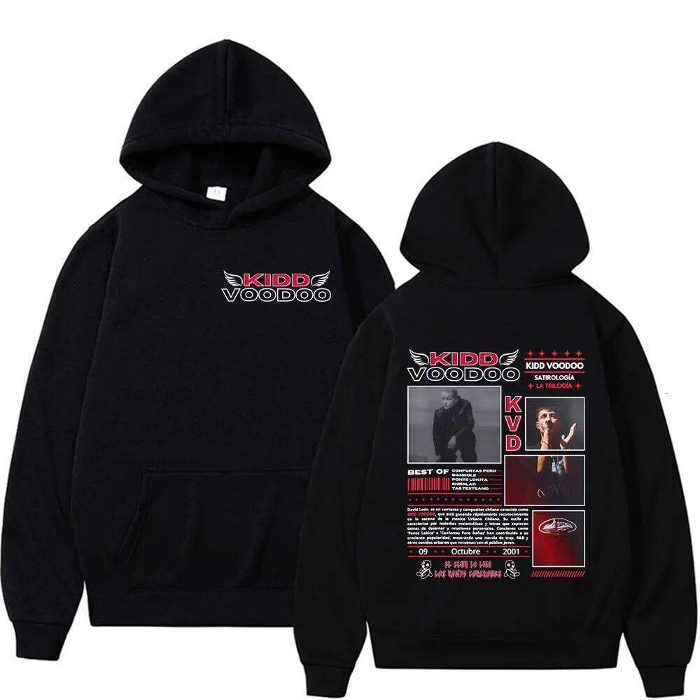 Rapper Kidd Voodoo Satirologia 2025 Tour Graphics Pullovers Men Women Fashion Vintage Oversized Sweatshirts Loose Hoodies Autumn Z260314