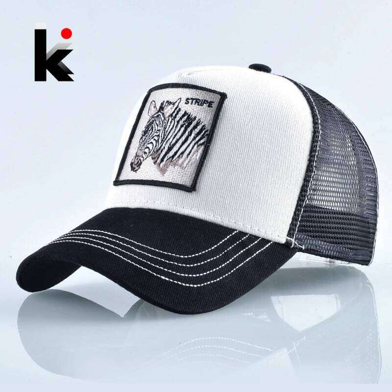 High Quality Zebra Embroidery Baseball Cap Women Men Summer Mesh Snapback Hip Hop Hat Fashion Unisex Trucker Bone Casquette Z260313