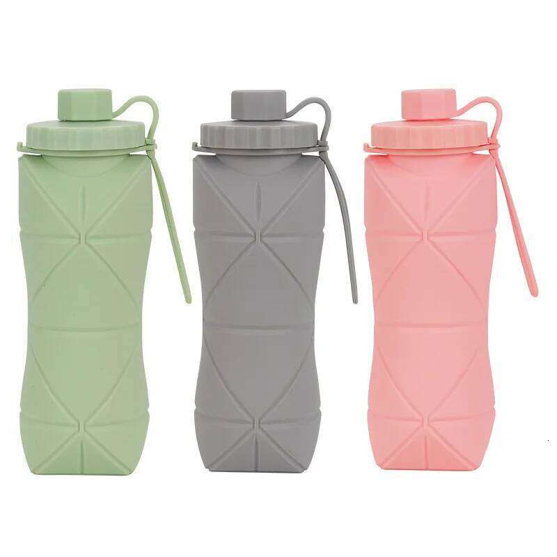 600ml Creative Stretchable Silicone Folding Cup Multifunctional Heat-resistant Portable Travel Outdoor Sport Water Kettle Z260313