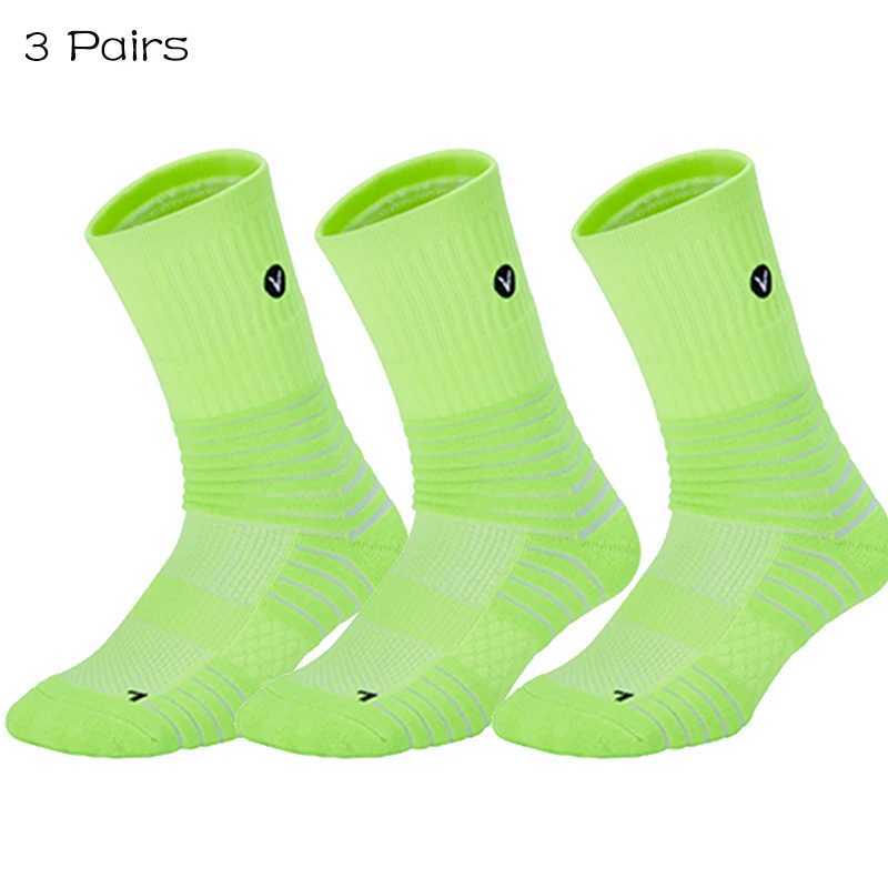 3 Pairs Professional Sport Socks Towel Bottom Non Slip Basketball Socks Outdoor Golf Racing Cycling Socks Footwear D260313