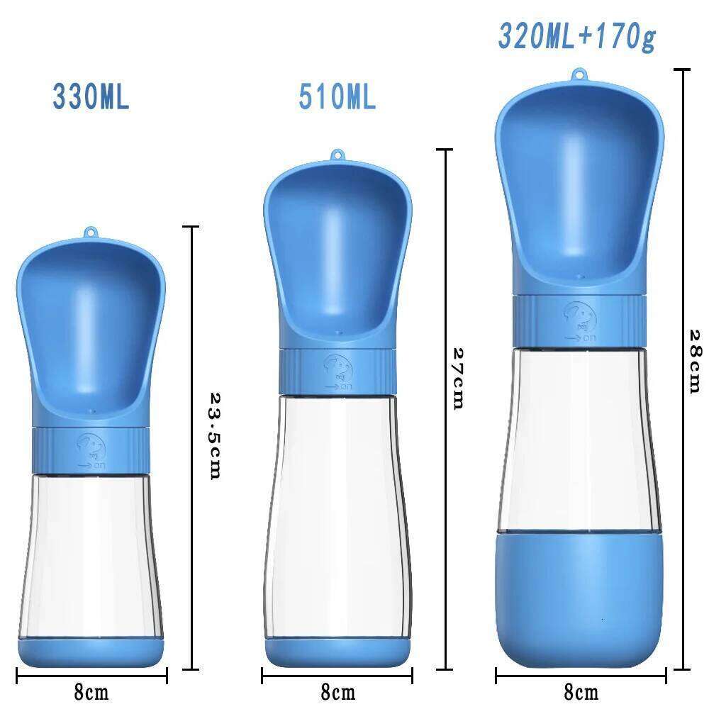 Pet Dog Water Bottle for Small Large Dogs Cat Hiking Leakproof 2 in 1 Puppy Food Feeder Golden Retriever French Bulldog Supplies 26W0313