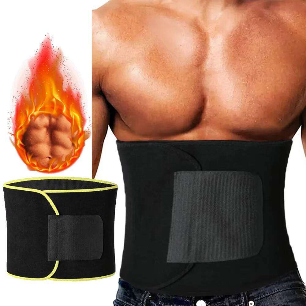 Men Waist Sauna Slimming Shapers Workout Trimmer Belt Weight Loss Sweating Bands Wrap Fat Burning Tummy Control Shapewear Girdle 26Y0313