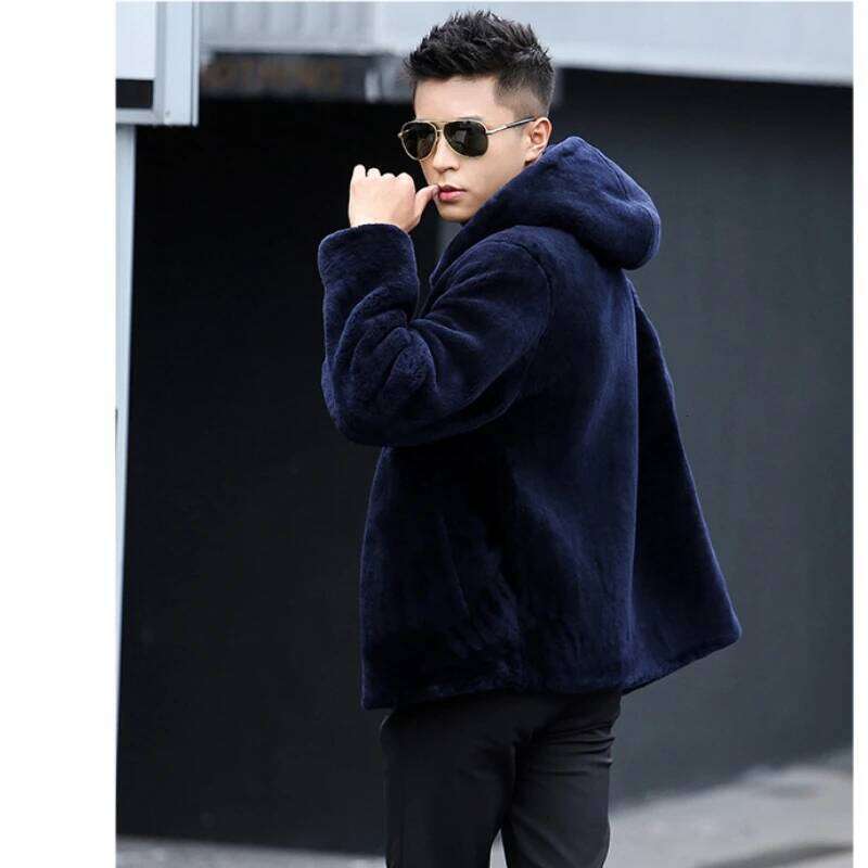 Luxury Brand Jackets Zipper Hooded Winter Men's Clothing Long Sleeve Faux Fur Coat Warm Casual Loose Outerwear JJ996 Z260313