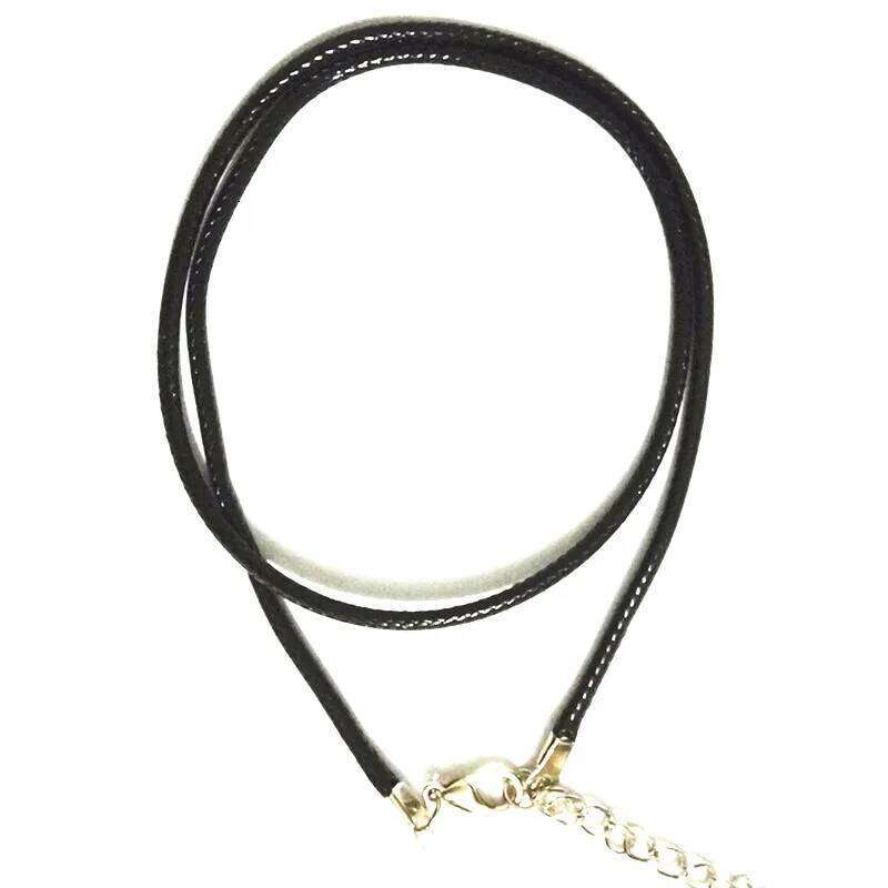 New Black PU Leather Choker Necklaces for Twisted Braided Cord Chain Necklace Clasp String Ropes Men Women gargantilha 2mm H260312