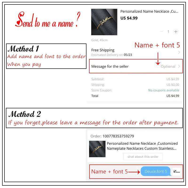 Customized Couple Necklace Personalized Double Name Pendant Stainless Steel Jewelry Valentine's Day Gifts H260312