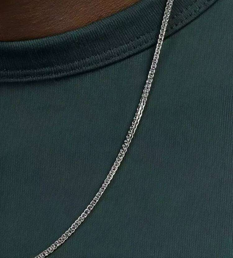 2mm Stainless Chopin Chain Simple Silver Color Men Necklace Fashion Titanium Steel Women's Jewelry Accessories H260312