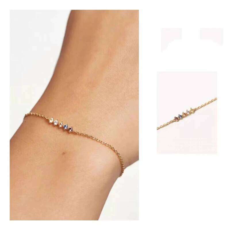 New 925 Sterling Silver Color Zircon Charm Simple Style Woman Bracelet Birthday Gift for Friends Exquisite Jewelry Z260313