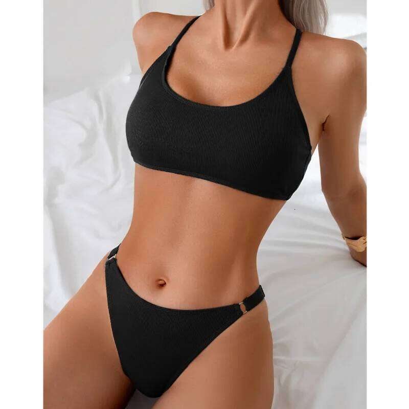 Sexy Solid Bikinis 2026 Swimsuits Women's Swimwear Push Up Female Beach Swim Wear Bathing Suits Brazilian Bikini Set Pool Bather Y260303