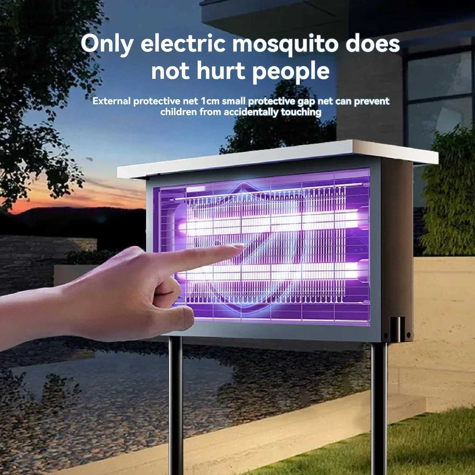 1pc 20W/40W Solar Mosquito Killing Lamp LED Square Fly Killer Outdoor Garden Lawn Lamp Solar Mosquito Killing Mosquito Trap Lamp H260313