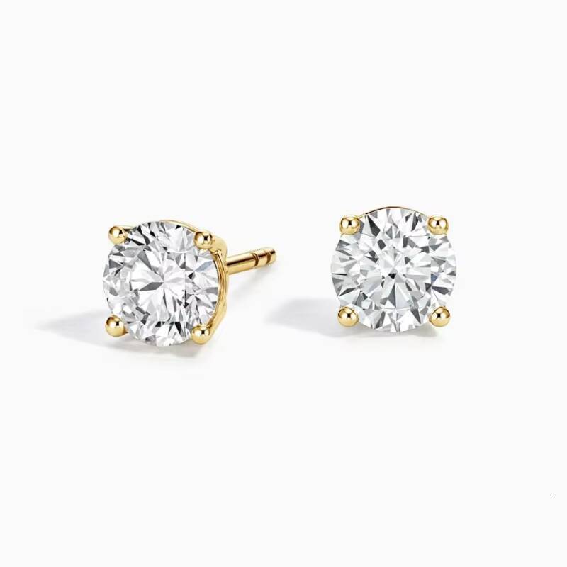 14K Solid Gold Earrings 03ct 05ct Lab Grown Diamond Stud Earrings Luxury Jewelry with Lab CVD HPHT Diamonds