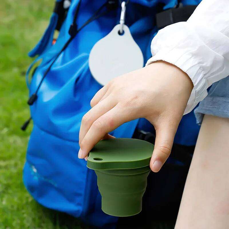 SHIMOYAMA 4pcs Retractable Folding Cups Portable Telescopic Collapsible Cup 150ml Outdoor Travel Silicone Coffee Drinking Mug Z260314