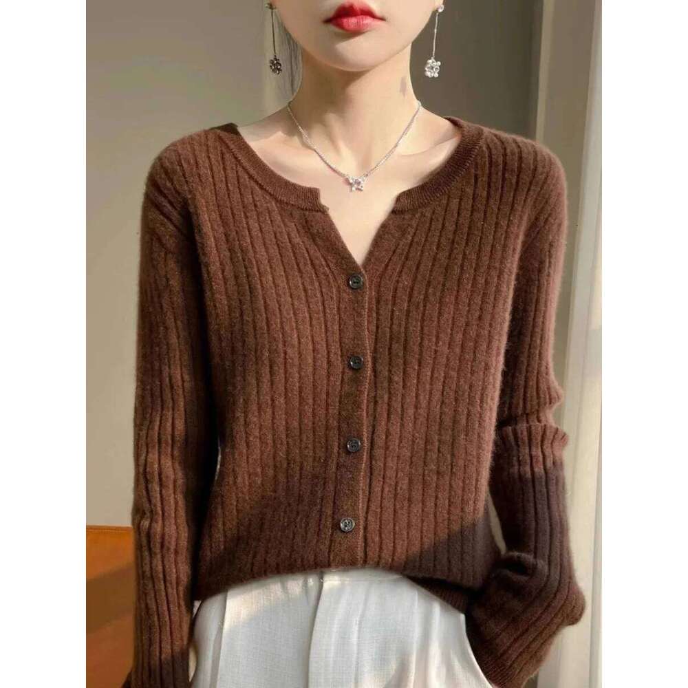 Autumn Winter 2025 Women Cardigans O-neck Solid Sweater Spring Long Sleeve Single Breasted Soft Knit Fashion Korean Warm Jumper Z260313