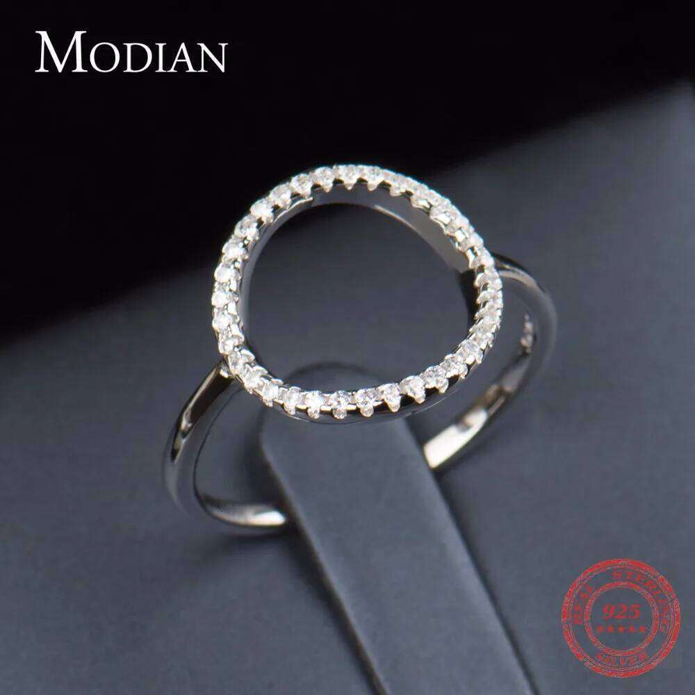 Classic Fashion Hollow out Hoop Sparkling White And Rose Ring Cubic Zirconia Jewelry Real Solid 925 Sterling Silver Rings H260312