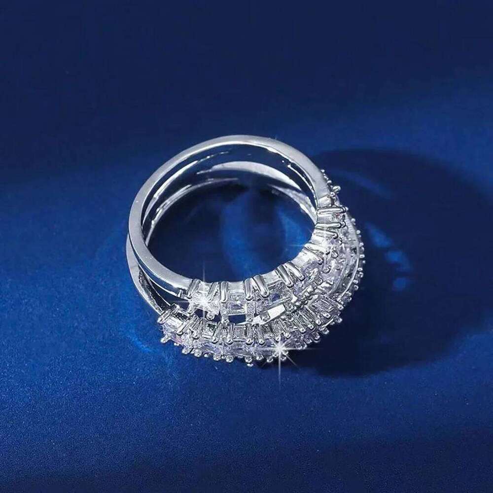 MESSITOK S925 sterling silver classic anniversary commemorative spiral shaped TWIST women's ring H260312