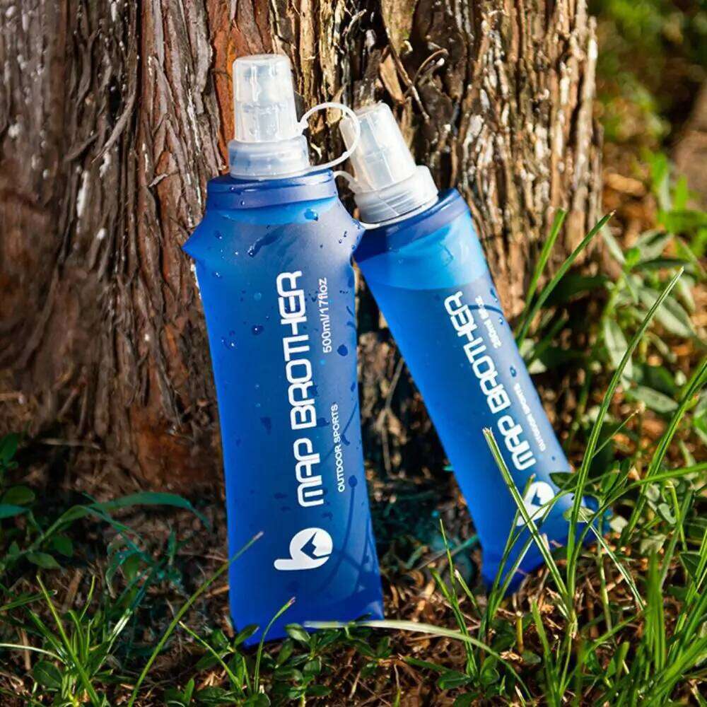 250/500ML Soft Silicone Mouth TPU Outdoor Water Bottle Food Grade Collapsible Hydration Bag Running Camping Hiking Z260314