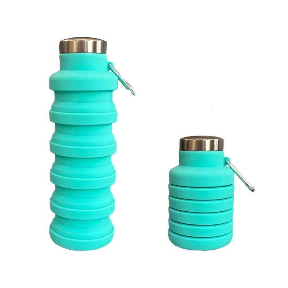 1Pcs Portable Food Grade Silicone Folding 500ml Creative Sports Outdoor Telescopic Decompression Water Cup Z260313