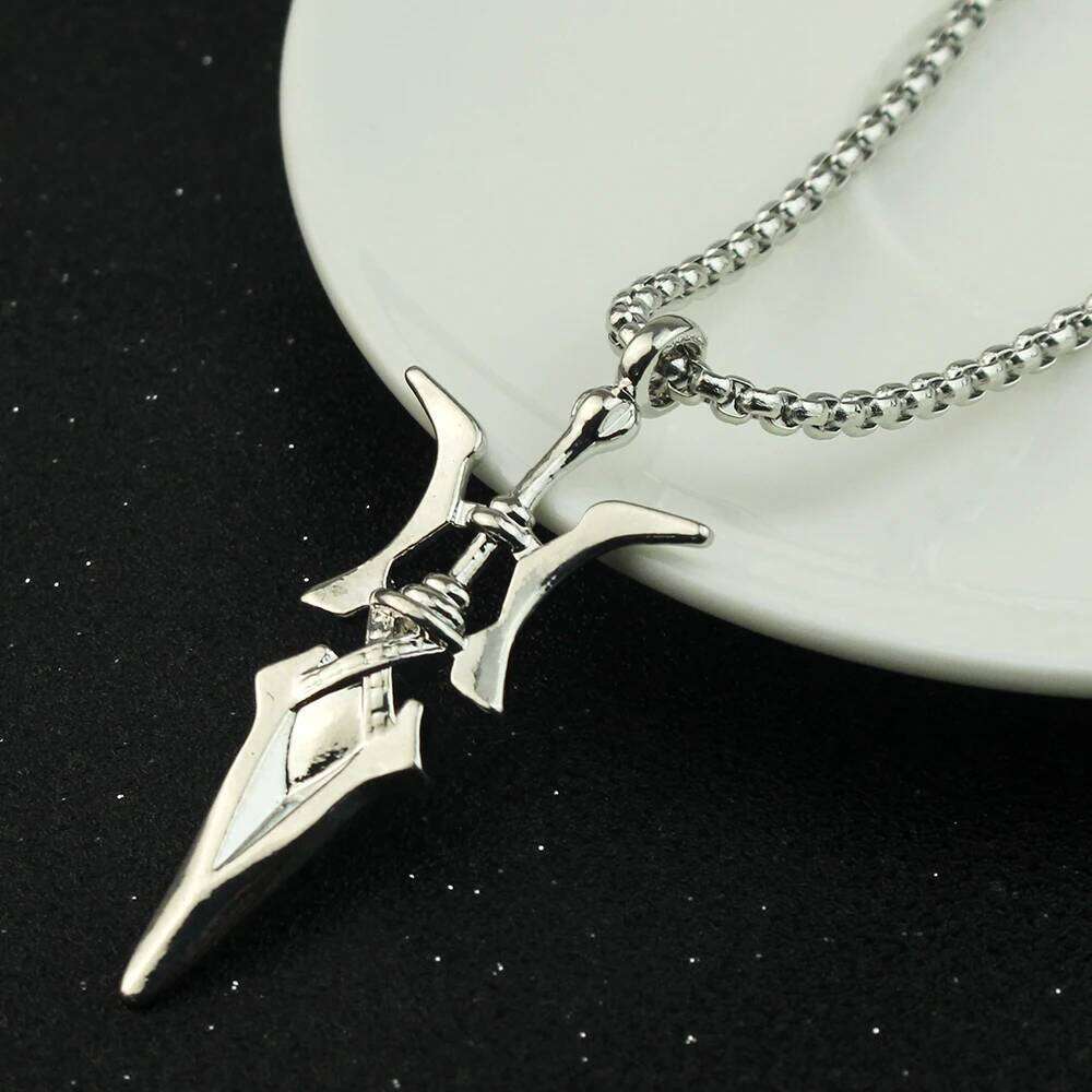 Anime Death Misa Amane Necklace Halberd Pendant Necklaces Cosplay Jewelry Gifts H260312
