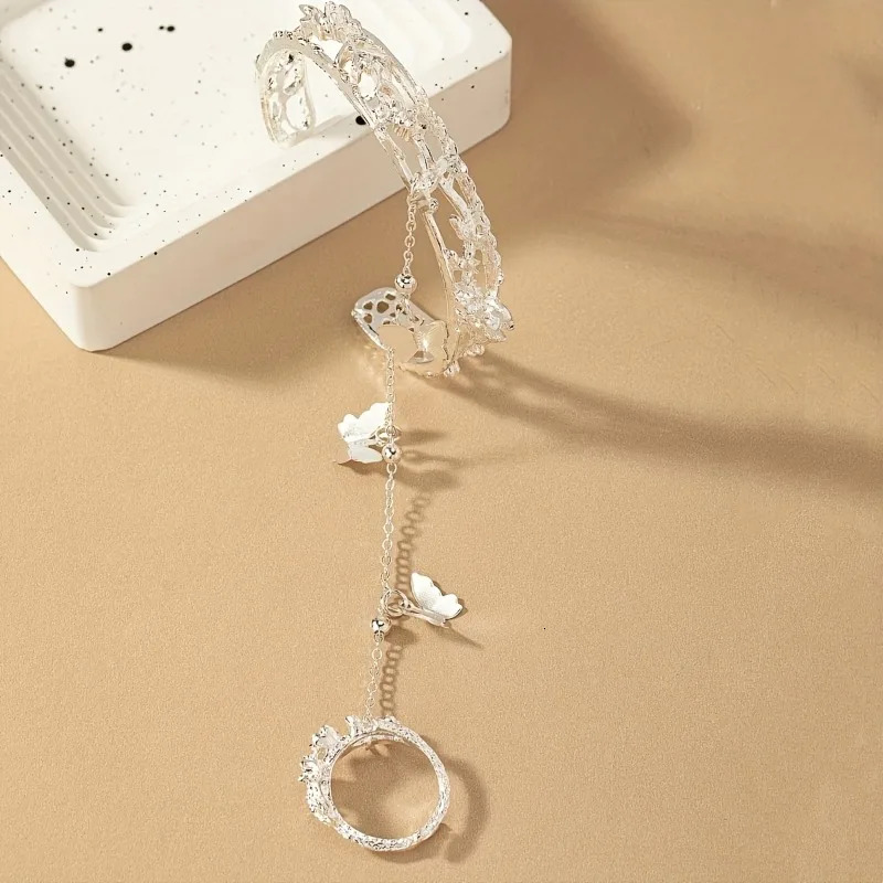 Retro Butterfly Bracelet Multi functional ring and bracelet set perfect gift for women cute style suitable daily gift occasions 260313