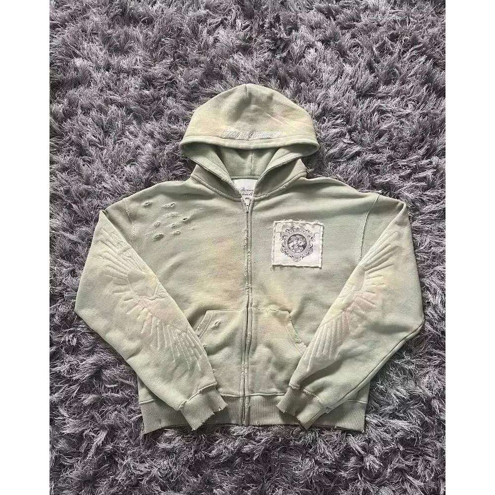 Autumn And Winter New Fashion Letter Embroidery Patch Zipper Women Y2K Harajuku Retro Gothic Casual Joker Sports Sweater Z260314