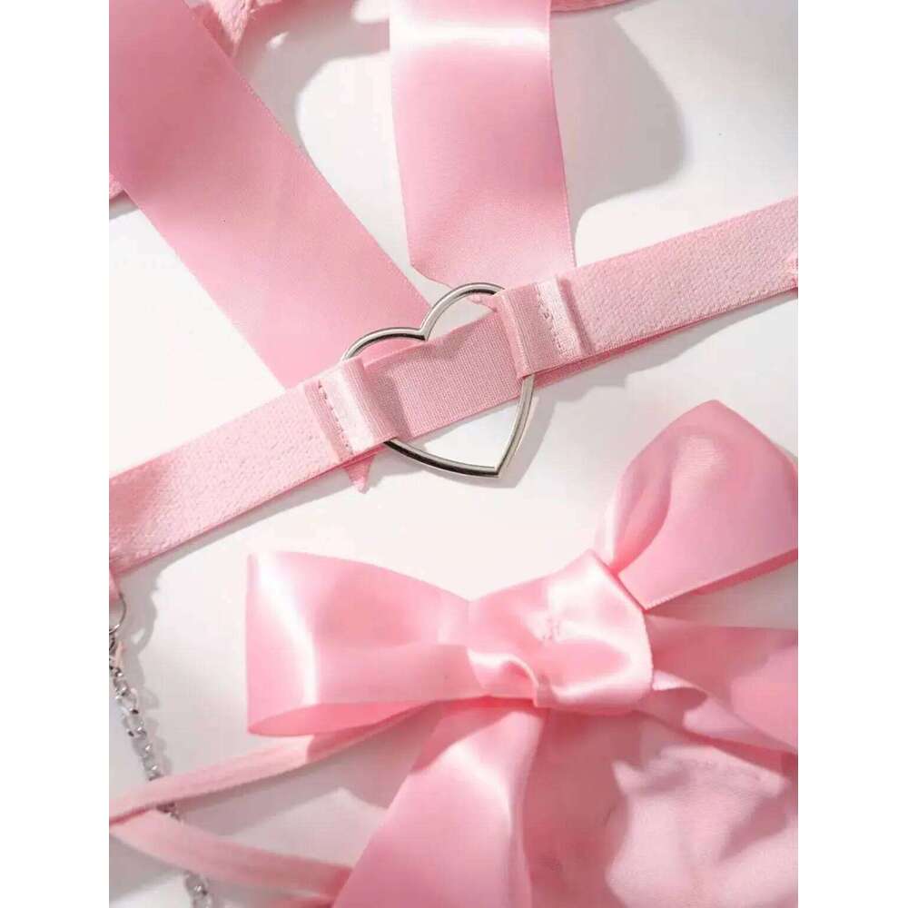 Red Floral Lace Garter Lingerie With Choker Women Intimates 2022 Underwire Bra And Thongs Ladies Underwear Set