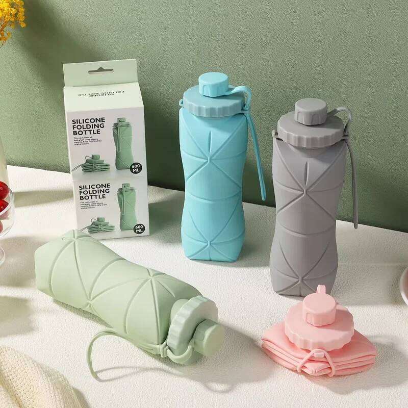 New Creative Silicone Folding Outdoor Portable and Scalable Sports Bottle Travel Water Handy Cup Z260314