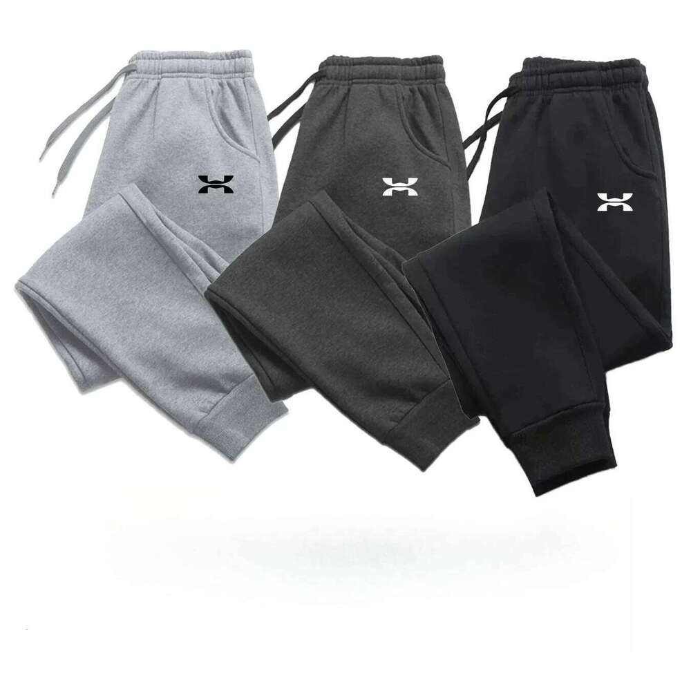 New fashion men's running sport with printed winter thickened daily jogging pants for outdoor sports and casual wear Z260315