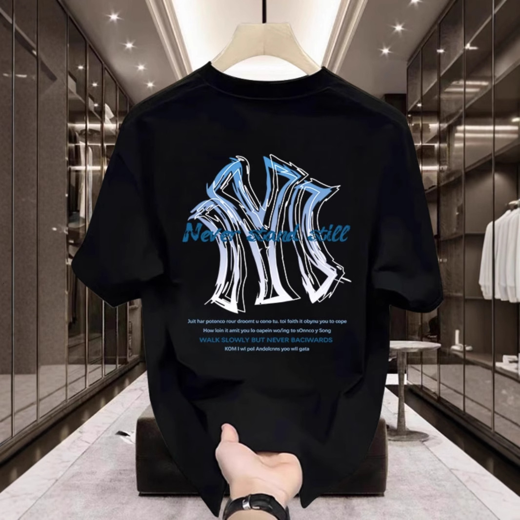 Designer Shirt Hip Hop Round Neck Top Elegance Refreshing Hipster Handsome Streetwear Y2k Mens Clothes Casual Short Sleeve Cotton