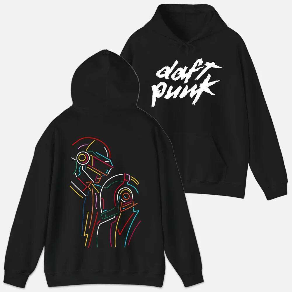 D-Daft Punk Men Long Sleeve Graphic Sweatshirt Quality Clothing Autumn Streetwear Custom Hoodie Funny Clothes Unisex Tops Plain Z260314