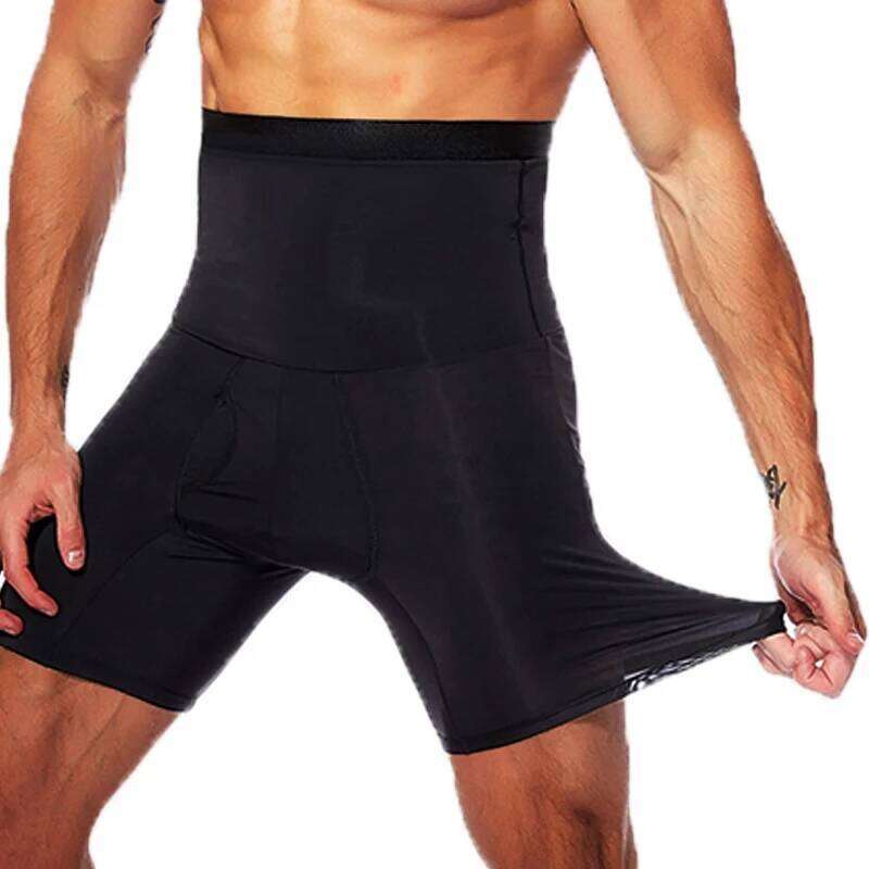 Men Tummy Control Shorts Body Shaper Compression High Waist Belly Trimmer Slimming Shapewear Boxer Underwear Fajas Pants 26Y0313