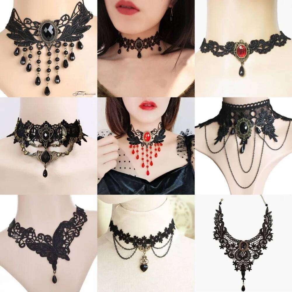 Hot Sale Black Necklace Sexy Punk Style Personalized Collar Lace Gothic Jewelry Accessories Gift H260312