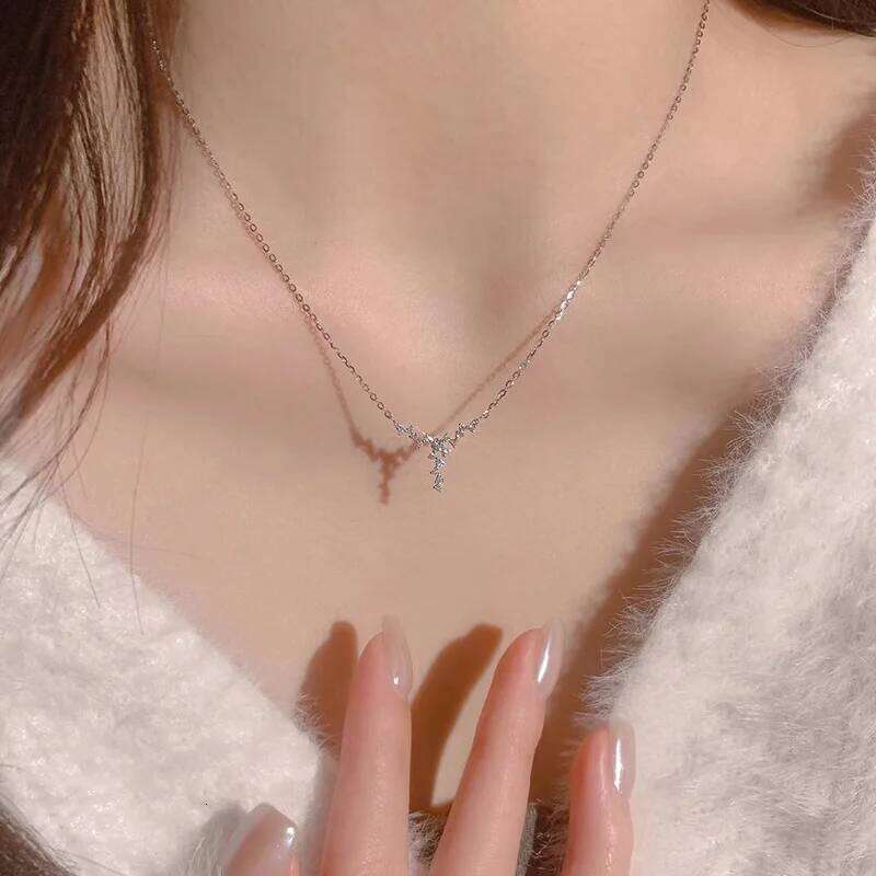 Minimalist Delicate Star Zircon Pendant Necklace for Women Elegant Clavicle Chain Fashion Trendy Wedding Jewelry Gift Wholesale H260312