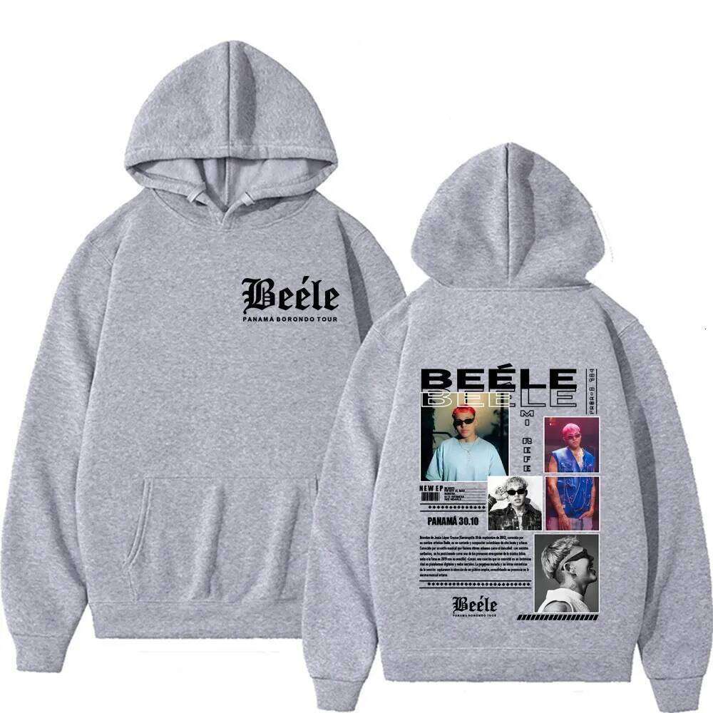 Rapper BEELE Borondo Tour Album 2025 Merch Hoodie Mens Clothing Retro Fashion Trend Cool Autumn High Quality Casual Sweatshirts Z260314