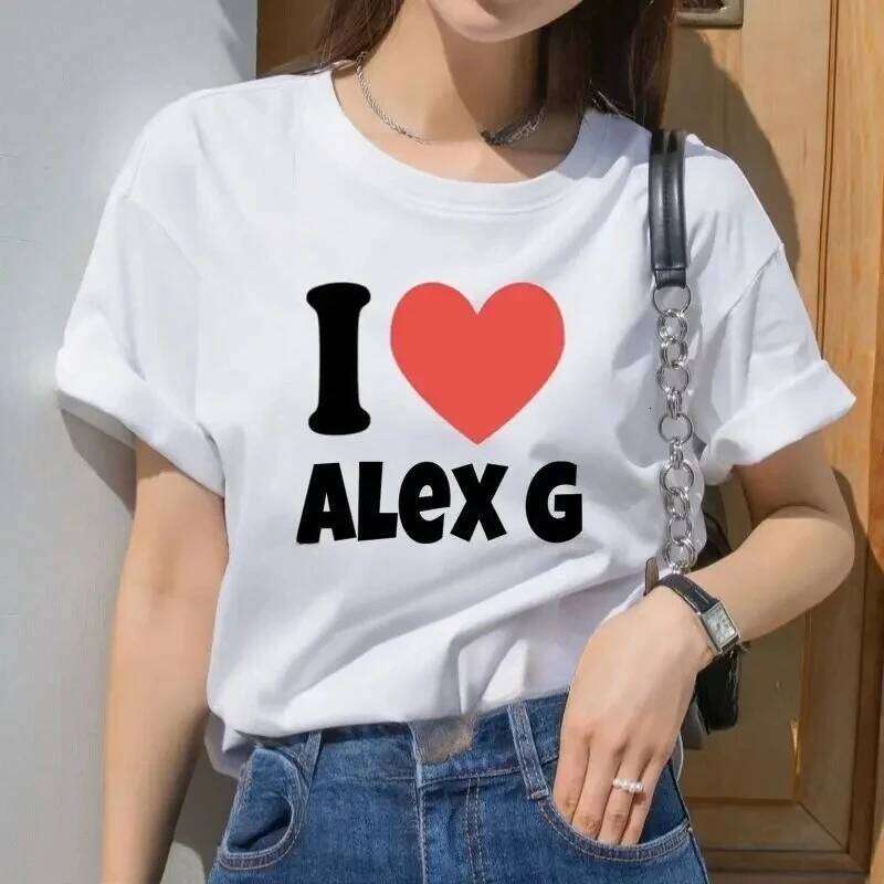 Alex G Funny Print T-shirt Fashion style Gothic casual Loose short sleeve crew-neck shirt women clothing y2k top Z260314