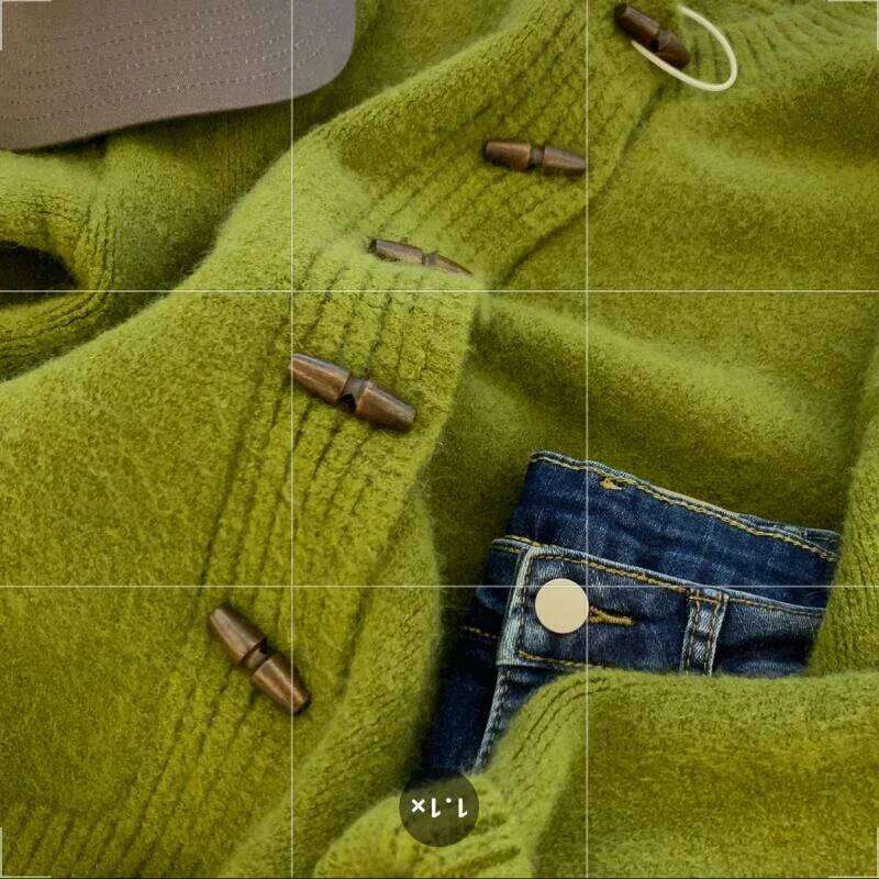 Sweater for Women Fall Winter Clothing Solid Color Thicked Pull Femme Ropa Mujer Fashion Knitted Oversized Cardigan Z260314