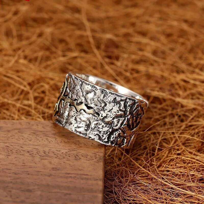 Factory Price Punk Style S925 Sterling Silver Route 66 Ring Men European And American High Street Retro Personality H260312