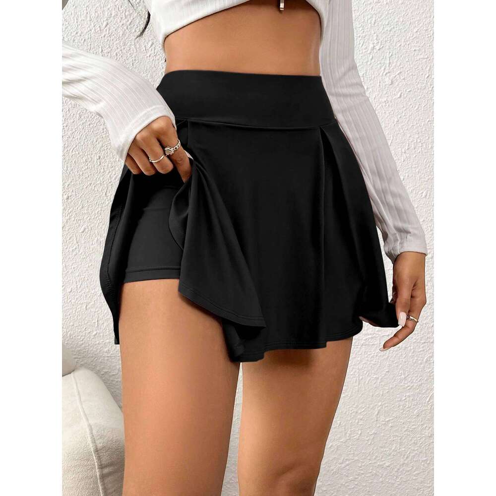 Women's high waisted solid color pants skirt suitable for work commuting daily shopping dating slim fitting and versatile Z260314