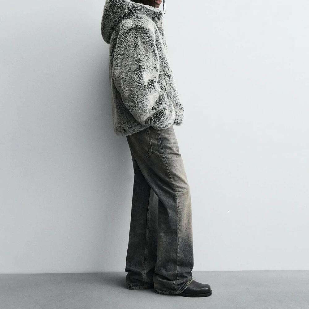 Winter New Faux Fur Long-Sleeved Jacket American Retro Fashion Trendy High Street Loose Casual Niche Men's Top 2025 Z260313