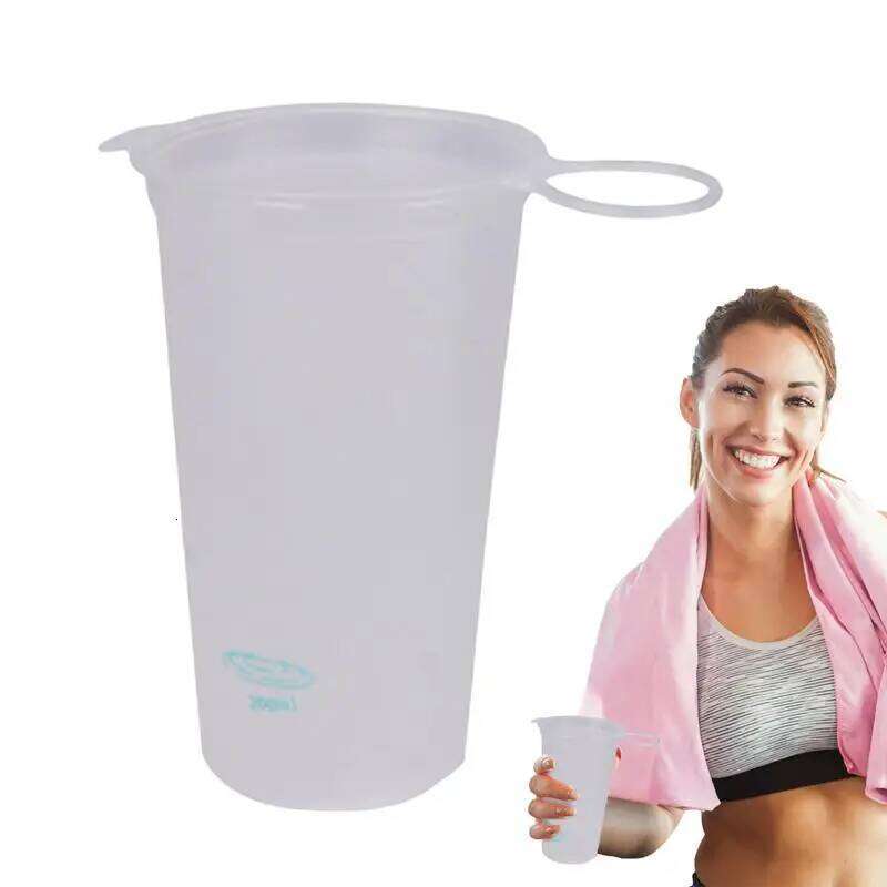 TPU Soft Cups Collapsibled Sports Bottle Outdoor Foldable Cup Running Cycling Hiking Flexible Water Bag Z260314