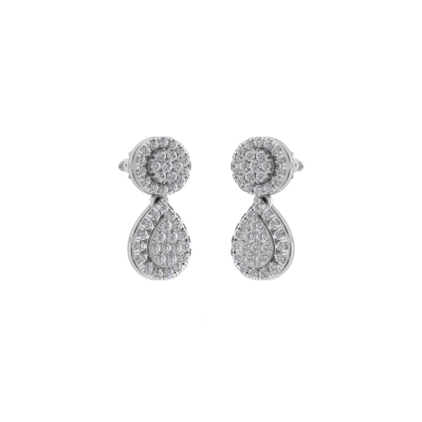 Hot Selling Moissanite Brilliant Cut Minimalist Stud Earring 950 Platinum Fine Jewelry Girls Party OEM ODM Customizable IGI