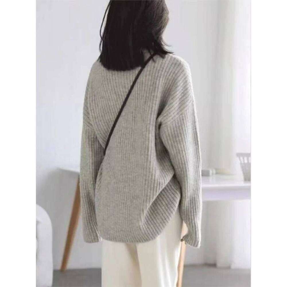 Long Sleeve Solid Comfortable Jumpers Korean Style Turtleneck Pullovers 2025 Autumn Winter Loose Casual Warm Knitted Sweater Z260313