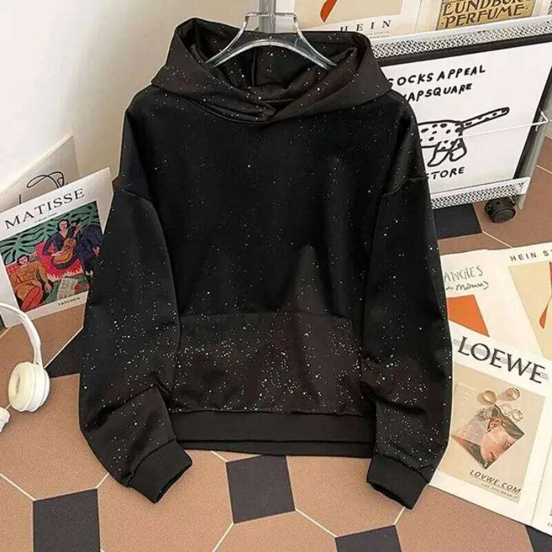 American High Street Sweatshirts for Men Women in Spring Autumn Loose Hooded Tops Trendy Brand Handsome Z260314
