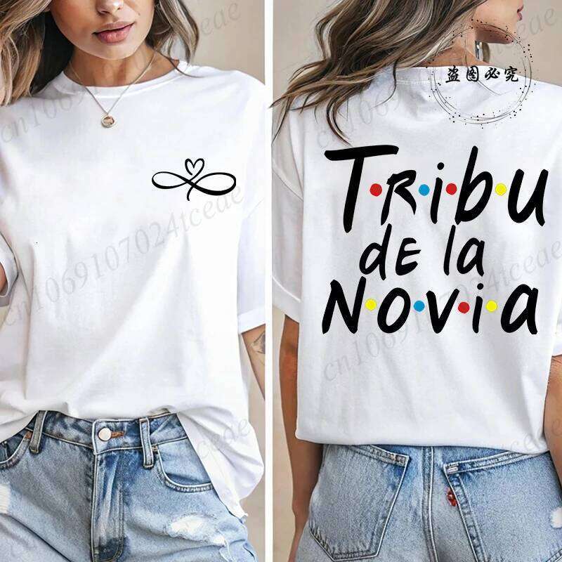 La T-Shirts for Women Girls Novia Bride Spanish Latina Bachelorette Party T-Shirt Bridesmaid Design Women's Tops Tees Z260314
