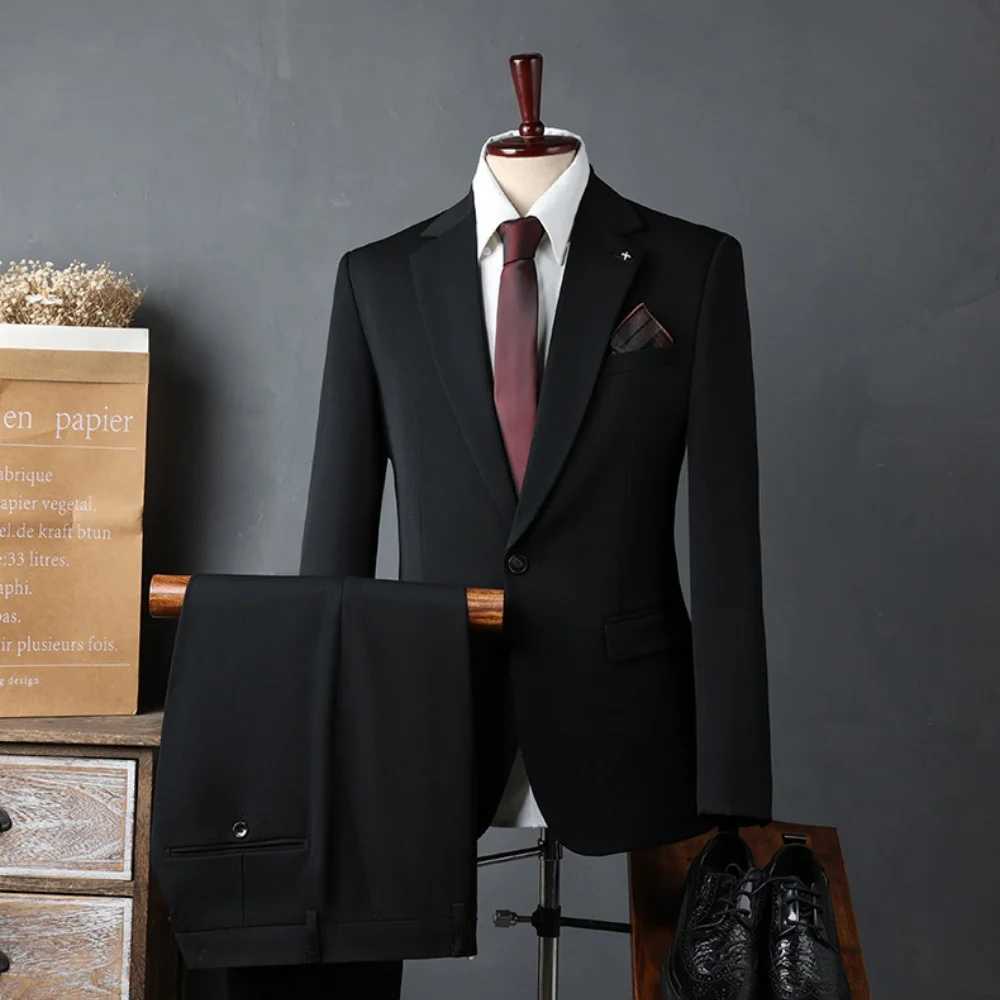 Slim Fit Wedding Tuxedo Set for Men Groomsmen Formal Business Mens Blazer Suit Ensemble M260313